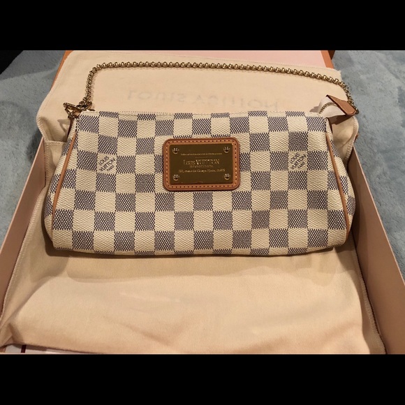 ❌SOLD❌ ✨Louis Vuitton Eva Damier Azur Ivorie Grey✨ - Picture 2 of 8